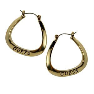 Logo Triangular Hoop Earrings - Gold GJ-344017