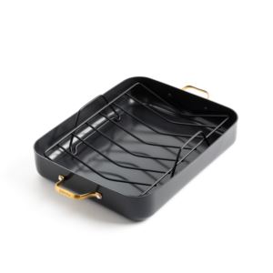 Reserve+Ceramic+Roaster+w%2F+Rack+Black