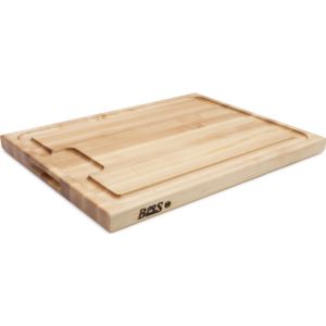 Au Jus Maple Cutting Board with Hand Grips and Sloping Juice, 24'' x 18'' x 1.5'' BOOS-AUJUS
