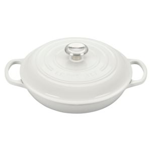 2.25qt+Signature+Cast+Iron+Braiser+White