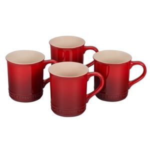 Set+of+4+Stoneware+Mugs+Cerise