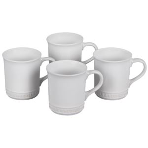 Set+of+4+Stoneware+Mugs+White