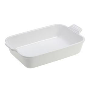 4qt+Heritage+Stoneware+Rectangular+Dish+White