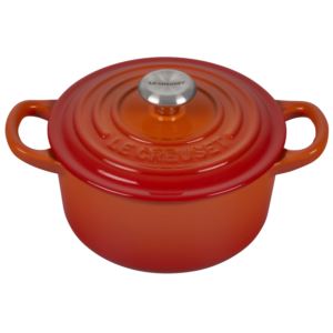3.5qt+Signature+Cast+Iron+Round+Dutch+Oven+Flame