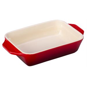 3.1qt+Heritage+Stoneware+Rectangular+Dish+Cerise