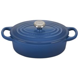 1qt+Signature+Cast+Iron+Oval+Dutch+Oven+Marseille