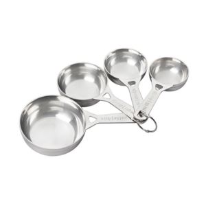 4pc+Stainless+Steel+Measuring+Cup+Set