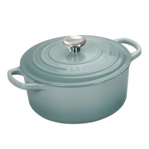 3.5qt+Signature+Cast+Iron+Round+Dutch+Oven+Sea+Salt