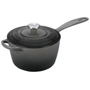 2.25qt+Signature+Cast+Iron+Precision+Pour+Saucepan+Oyster
