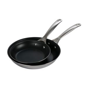 2pc+Signature+Stainless+Steel+Nonstick+Fry+Pan+Set