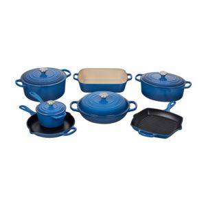 11pc+Signature+Cast+Iron+Ultimate+Cookware+Set+Marseille