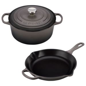 3pc+Signature+Cast+Iron+Cookware+Set+Oyster
