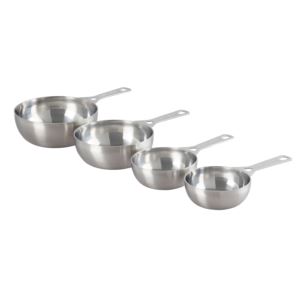 4pc+Stainless+Steel+Batch+Baking+Measuring+Cups