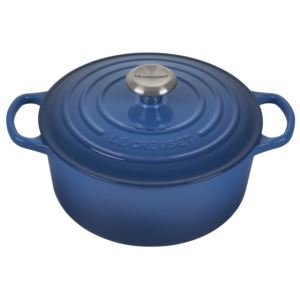 4.5qt+Signature+Cast+Iron+Round+Dutch+Oven+Marseille