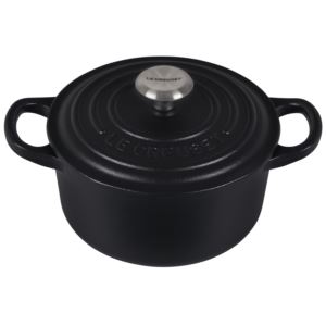 1qt+Signature+Cast+Iron+Round+Dutch+Oven+Licorice