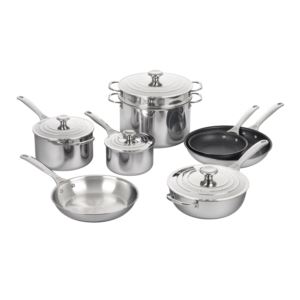 12pc+Stainless+Steel+Cookware+Set