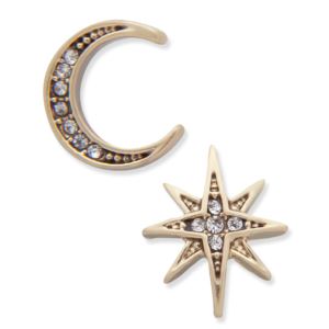 Moon+and+Star+Mismatch+Earrings