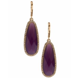 Stone+Drop+Earring+in+Purple