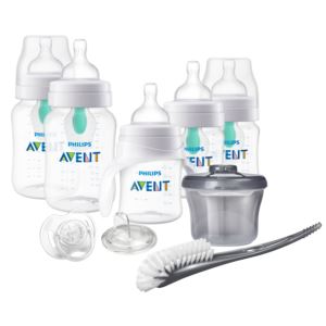 Anti-Colic+Newborn+Bottle+Starter+Set+Clear