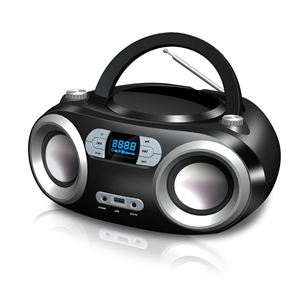 Bluetooth+CD%2FMP3+Boombox+Black