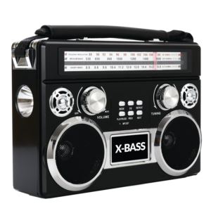 Portable+3+Band+Radio+w%2F+Bluetooth+%26+Flashlight+Black