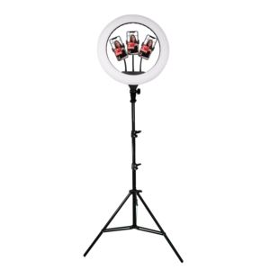 Pro+Live+Stream+18%22+LED+Ring+Light+w%2F+3+Device+Holders