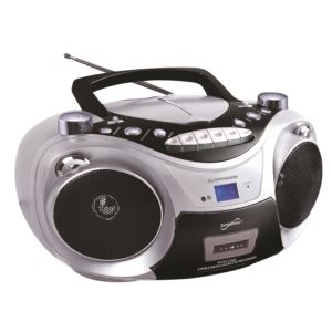 Bluetooth+Multifunction+Boombox+Gray