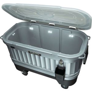 Party+Bar+125qt+Cooler+with+Liddup+Lights+Gray
