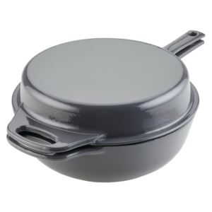 4qt+Cast+Iron+Combo+Dutch+Oven+w%2F+Skillet+Lid