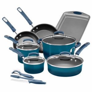 Hard+Enamel+Nonstick+14pc+Cookware+Set+Marine