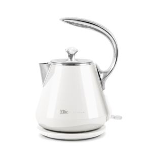 1.2L+Cool+Touch+Stainless+Steel+Electric+Kettle+White