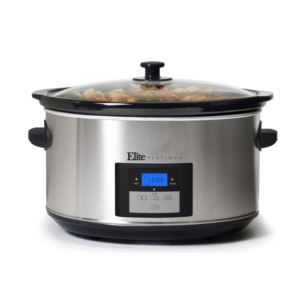 8.5qt+Digital+Programmable+Slow+Cooker+Stainless+Steel