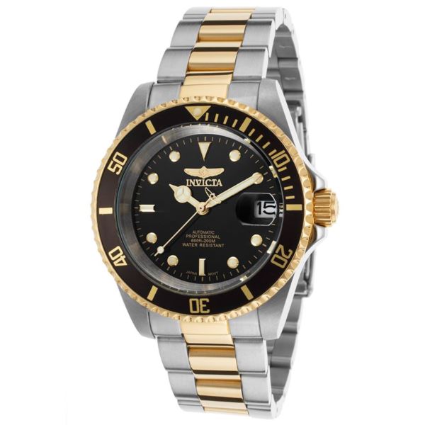 Men's Pro Diver Automatic 3 Hand Black Dial Watch INV-8927OB