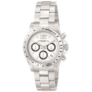 Men's Speedway Quartz Chronograph White Dial Watch INV-9211