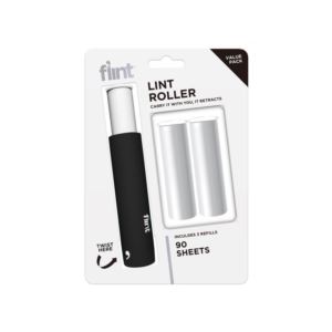 Flint+Classic+Retractable+Lint+Roller+Value+Pack+in+Black