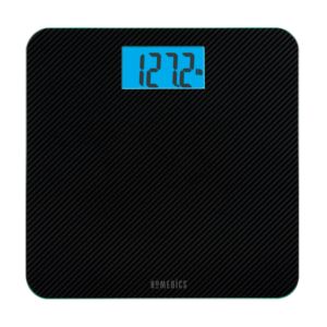 Carbon+Fiber+Glass+Digital+Bathroom+Scale+Black