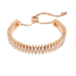 Multi-row+CZ+Slider+Bracelet+in+Rosegold