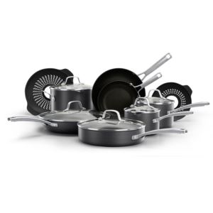 Classic+14pc+Hard-Anodized+Nonstick+Cookware+Set+w%2F+No-Boil-Over+Inserts