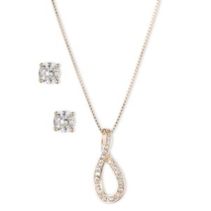 Infinity+Pendant+and+Earring+Set