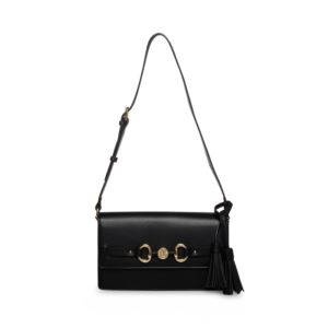 Mini+Horsebit+Shoulder+Bag+in+Black