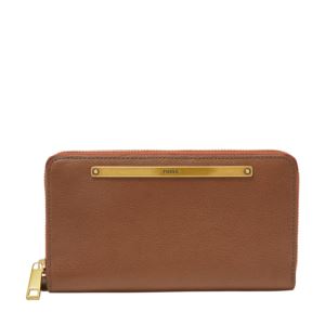 Liza+Zip+Around+Clutch+Brown