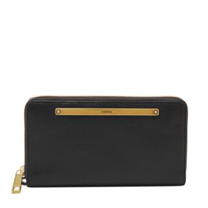 Liza+Zip+Around+Clutch+Black