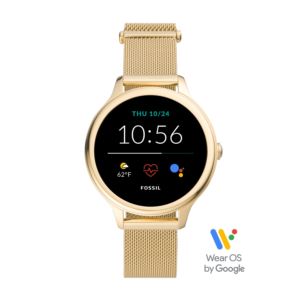 Mens+Gen+5E+HR+Smartwatch+Gold+Milanese+Bracelet