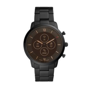 Mens+Neutra+Hybrid+Black+Smartwatch+Black+Bracelet+Brown+Dial