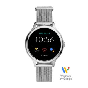 Mens+Gen+5E+HR+Smartwatch+Silver+Milanese+Bracelet