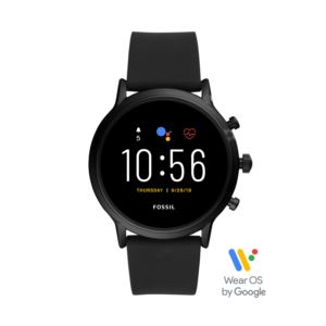 Mens+Q+Carlyle+Gen+5+HR+Smartwatch+Black+Silicone+Strap