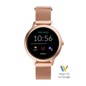 Ladies+Gen+5E+Rose+Gold+Stainless+Steel+Mesh+Smartwatch