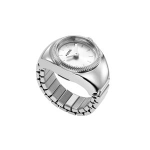 Ladies+Silver-Tone+Stainless+Steel+Ring+Watch+White+Dial