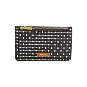 Ladies+Logan+Zip+Card+Case+Black+Stripe