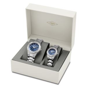 His+%26+Hers+Fossil+Gift+Set+Large+%26+Small+Blue+Watches